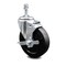 Service Caster 5 Inch Soft Rubber Wheel Swivel 3/8 Inch Threaded Stem Caster with Brake SCC SCC-TS20S514-SRS-TLB-381615 - alternate 1